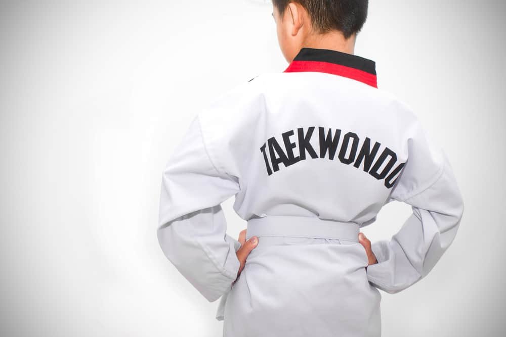 boy athletes martial taekwondo action